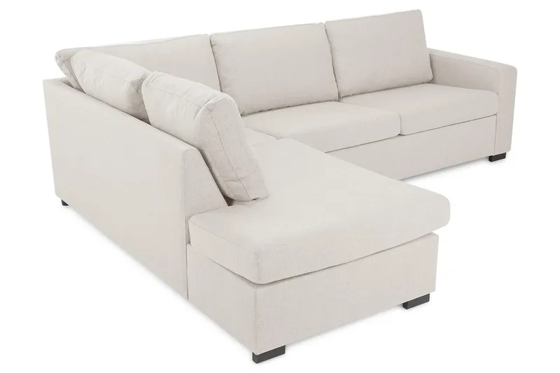 Crazy 3-personers Venstrevendt L-formet Chaiselongsofa i Stof - Beige - Møbler - Sofaer - Sofa med chaiselong - 3 personers sofa med chaiselong