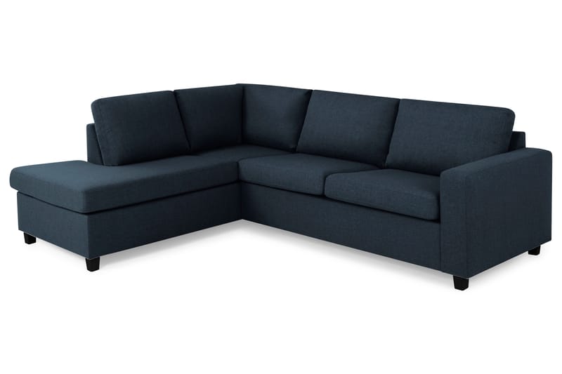 Crazy 3-personers Venstrevendt L-formet Chaiselongsofa i Stof - Blå - Møbler - Sofaer - Sofa med chaiselong