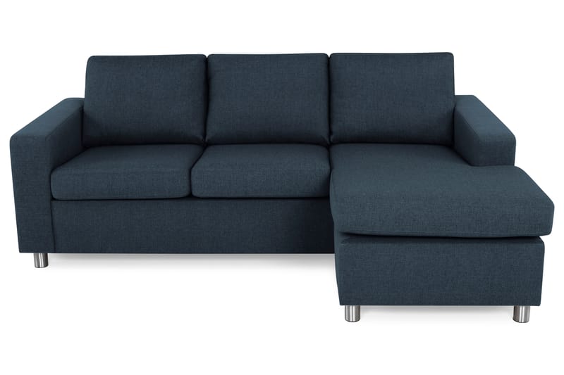 Crazy 3-personers Vendbar L-formet Chaiselongsofa i Stof - Blå - Møbler - Sofaer - Sofa med chaiselong