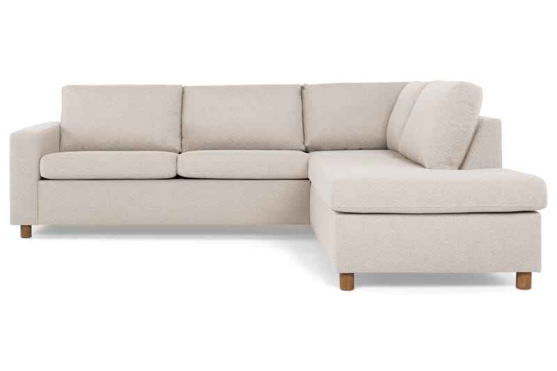 Crazy 3-personers Højrevendt L-formet Chaiselongsofa i Stof - Beige - Møbler - Sofaer - Sofa med chaiselong