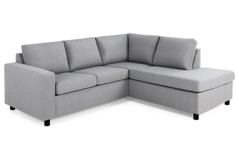 Crazy 3-personers Højrevendt L-formet Chaiselongsofa i Stof - Grå - Møbler - Sofaer - Sofa med chaiselong - 2-personer sofa med chaiselong