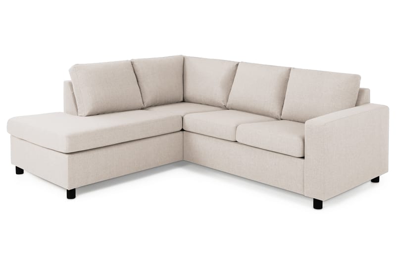 Crazy 3-personers Venstrevendt L-formet Chaiselongsofa i Stof - Beige - Møbler - Sofaer - Sofa med chaiselong