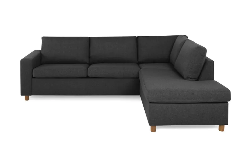 Crazy 3-personers Højrevendt L-formet Chaiselongsofa i Stof - Antracit - Møbler - Sofaer - Sofa med chaiselong - 3 personers sofa med chaiselong