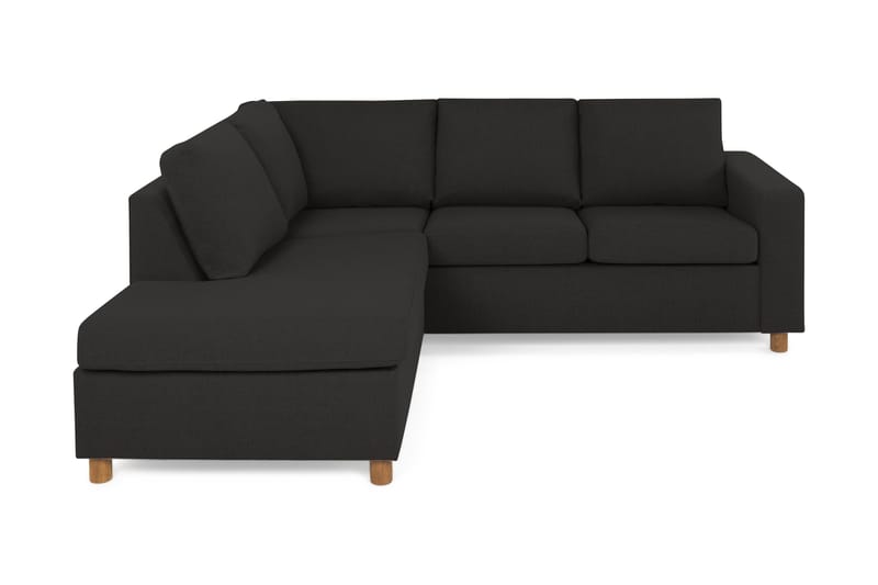 Crazy 3-personers Venstrevendt L-formet Chaiselongsofa i Stof - Antracit - Møbler - Sofaer - Sofa med chaiselong - 2-personer sofa med chaiselong