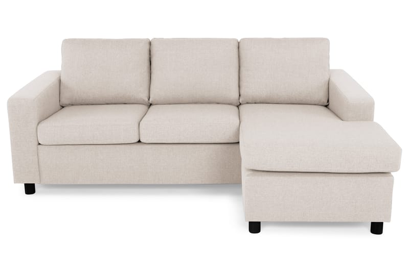 Crazy 3-personers Vendbar L-formet Chaiselongsofa i Stof - Beige - Møbler - Sofaer - Sofa med chaiselong