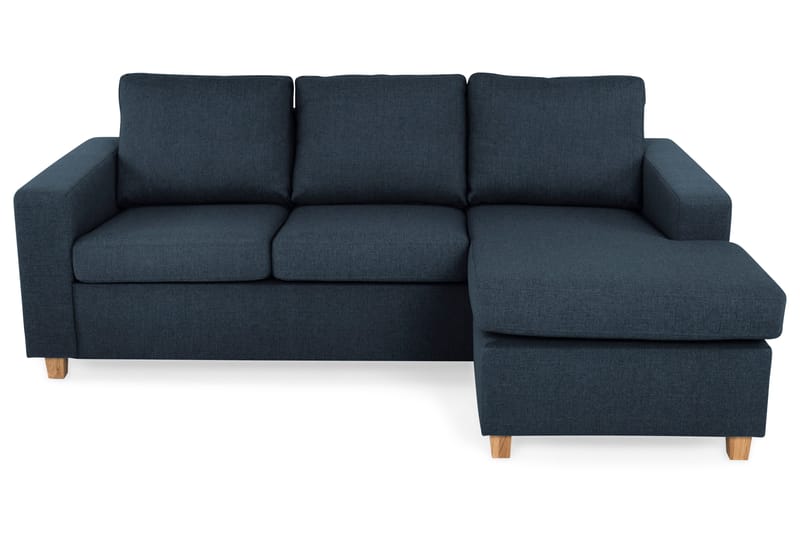 Crazy 3-personers Vendbar L-formet Chaiselongsofa i Stof, Mørkeblå