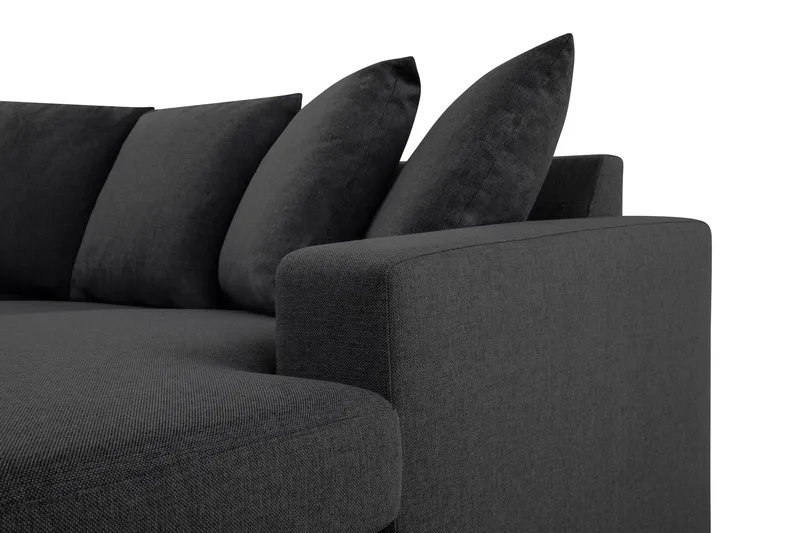 Crazy 3-personers Vendbar L-formet Divansofa i Stof inkl. Kuvertpuder - Mørkegrå - Møbler - Sofaer - Sofa med chaiselong