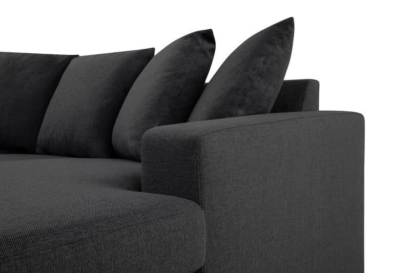 Crazy 3-personers Vendbar L-formet Divansofa i Stof inkl. Kuvertpuder - Mørkegrå - Møbler - Sofaer - Sofa med chaiselong