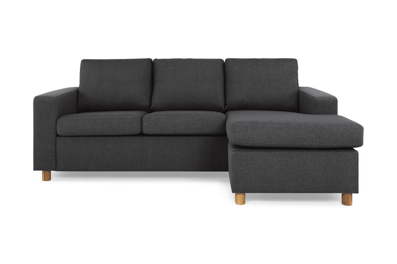Crazy 3-personers Vendbar L-formet Chaiselongsofa i Stof - Antracit - Møbler - Sofaer - Sofa med chaiselong - 3 personers sofa med chaiselong
