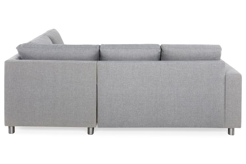 Crazy 3-personers Højrevendt L-formet Chaiselongsofa i Stof - Grå - Møbler - Sofaer - Sofa med chaiselong - 2-personer sofa med chaiselong