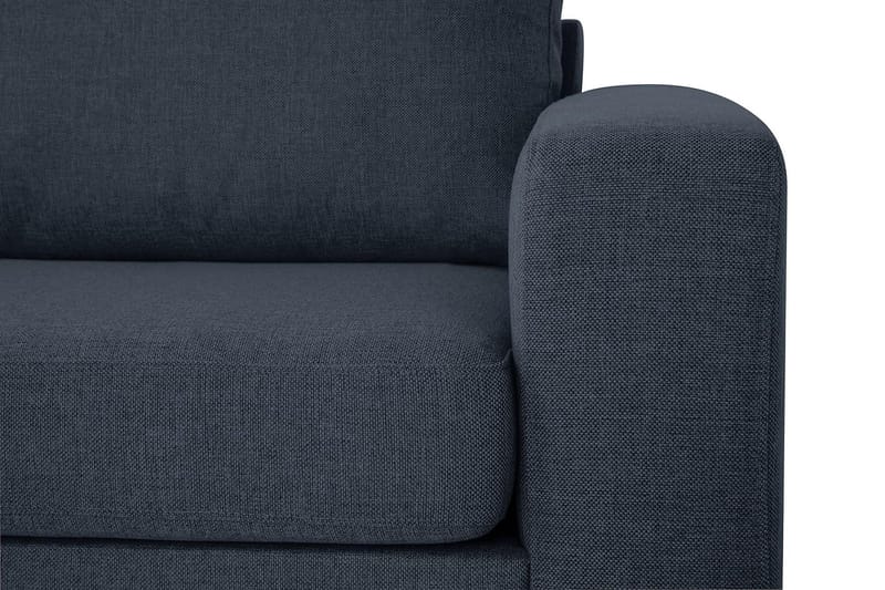 Crazy 3-personers Venstrevendt L-formet Chaiselongsofa i Stof - Blå - Møbler - Sofaer - Sofa med chaiselong