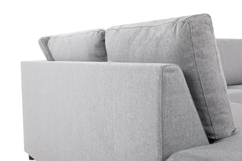 Crazy 3-personers Venstrevendt L-formet Chaiselongsofa i Stof - Grå - Møbler - Sofaer - Sofa med chaiselong - 2-personer sofa med chaiselong