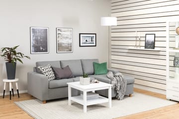 Crazy 3-personers Vendbar L-formet Chaiselongsofa i Stof - Grå - Møbler - Sofaer - Sofa med chaiselong