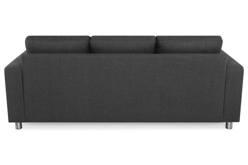 Crazy 3-personers Vendbar L-formet Chaiselongsofa i Stof - Antracit - Møbler - Sofaer - Sofa med chaiselong