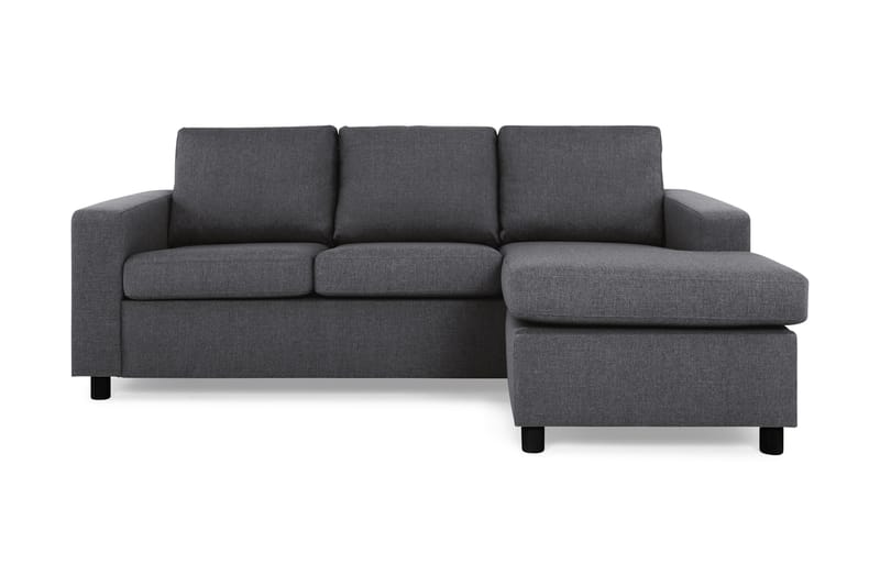 Crazy 3-personers Vendbar L-formet Chaiselongsofa i Stof - Mørkegrå - Møbler - Sofaer - Sofa med chaiselong
