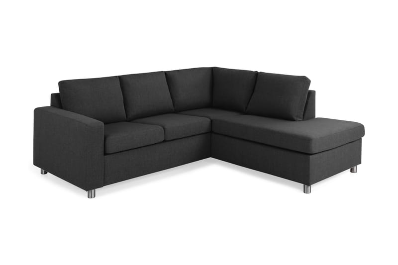 Crazy 3-personers Højrevendt L-formet Chaiselongsofa i Stof - Antracit - Møbler - Sofaer - Sofa med chaiselong