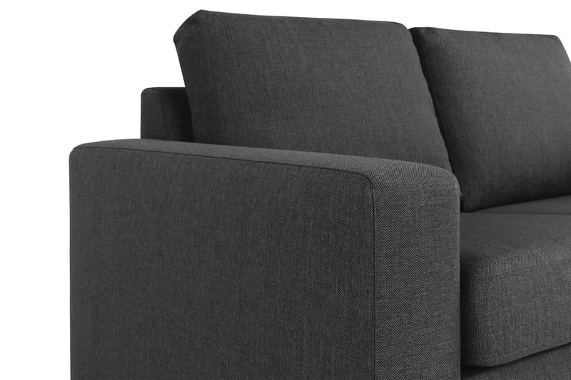 Crazy 3-personers Højrevendt L-formet Chaiselongsofa i Stof - Antracit - Møbler - Sofaer - Sofa med chaiselong