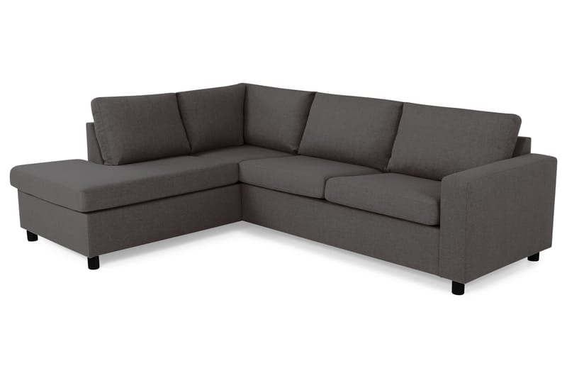 Crazy 3-personers Venstrevendt L-formet Chaiselongsofa i Stof - Mørkegrå - Møbler - Sofaer - Sofa med chaiselong