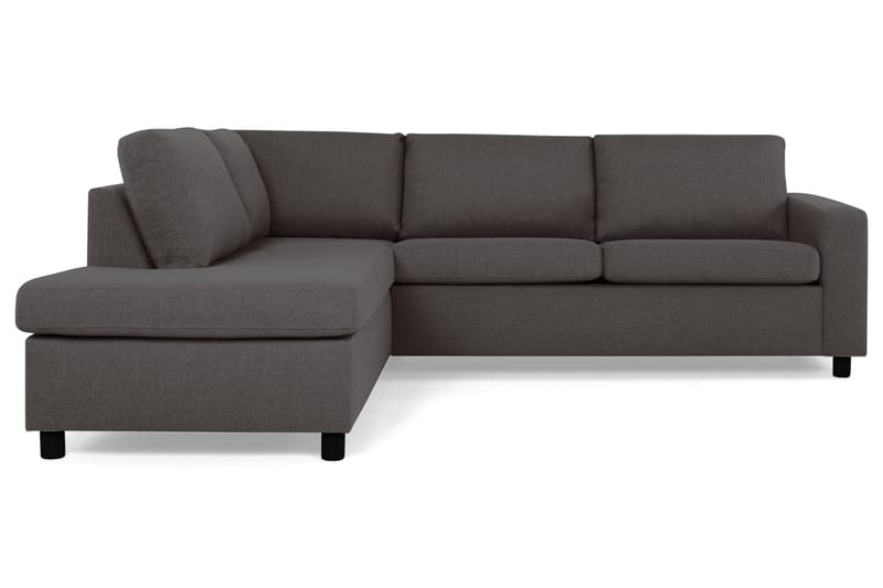 Crazy 3-personers Venstrevendt L-formet Chaiselongsofa i Stof - Mørkegrå - Møbler - Sofaer - Sofa med chaiselong