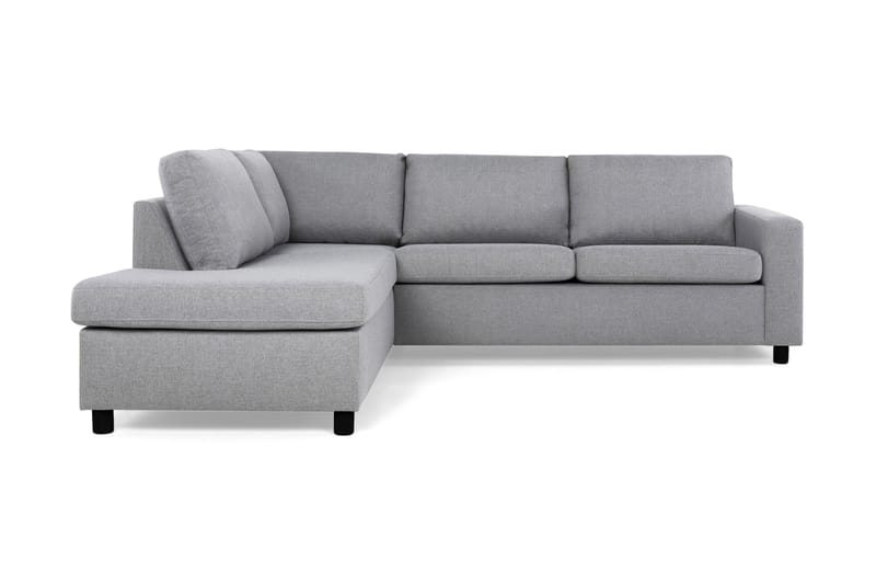 Crazy 3-personers Venstrevendt L-formet Chaiselongsofa i Stof - Grå - Møbler - Sofaer - Sofa med chaiselong
