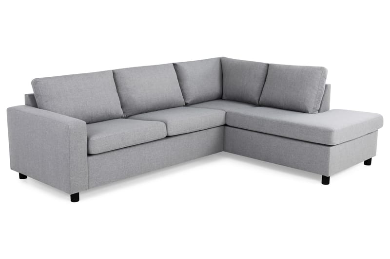 Crazy 3-personers Højrevendt L-formet Chaiselongsofa i Stof - Grå - Møbler - Sofaer - Sofa med chaiselong
