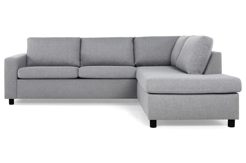 Crazy 3-personers Højrevendt L-formet Chaiselongsofa i Stof - Grå - Møbler - Sofaer - Sofa med chaiselong