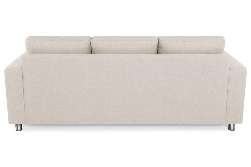 Crazy 3-personers Vendbar L-formet Chaiselongsofa i Stof - Beige - Møbler - Sofaer - Sofa med chaiselong