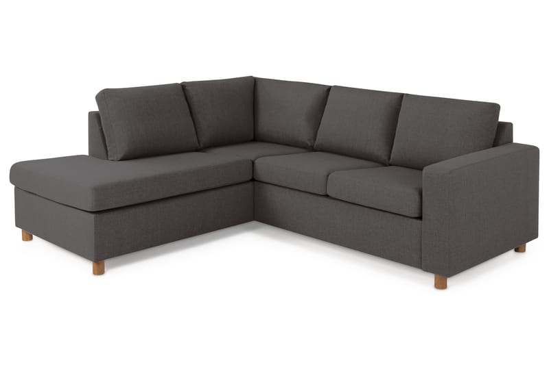 Crazy 3-personers Venstrevendt L-formet Chaiselongsofa i Stof - Mørkegrå - Møbler - Sofaer - Sofa med chaiselong