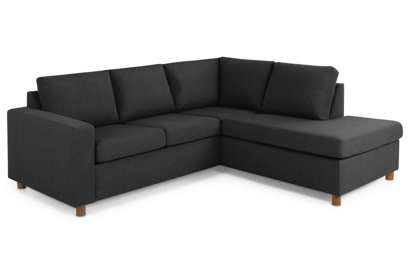 Crazy 3-personers Højrevendt L-formet Chaiselongsofa i Stof - Antracit - Møbler - Sofaer - Sofa med chaiselong