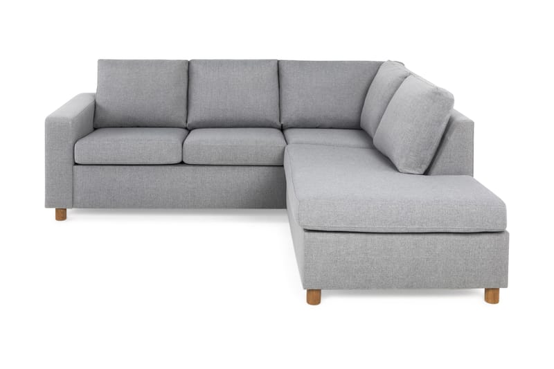 Crazy 3-personers Højrevendt L-formet Chaiselongsofa i Stof - Grå - Møbler - Sofaer - Sofa med chaiselong