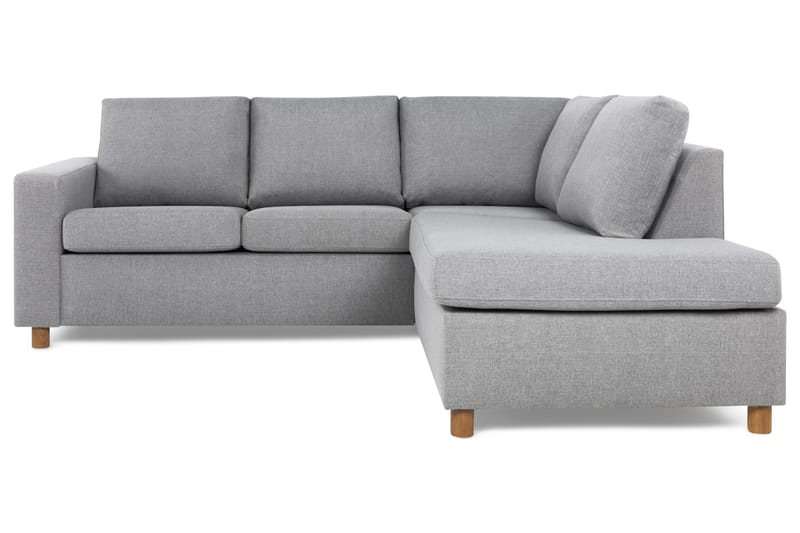 Crazy 3-personers Højrevendt L-formet Chaiselongsofa i Stof - Grå - Møbler - Sofaer - Sofa med chaiselong