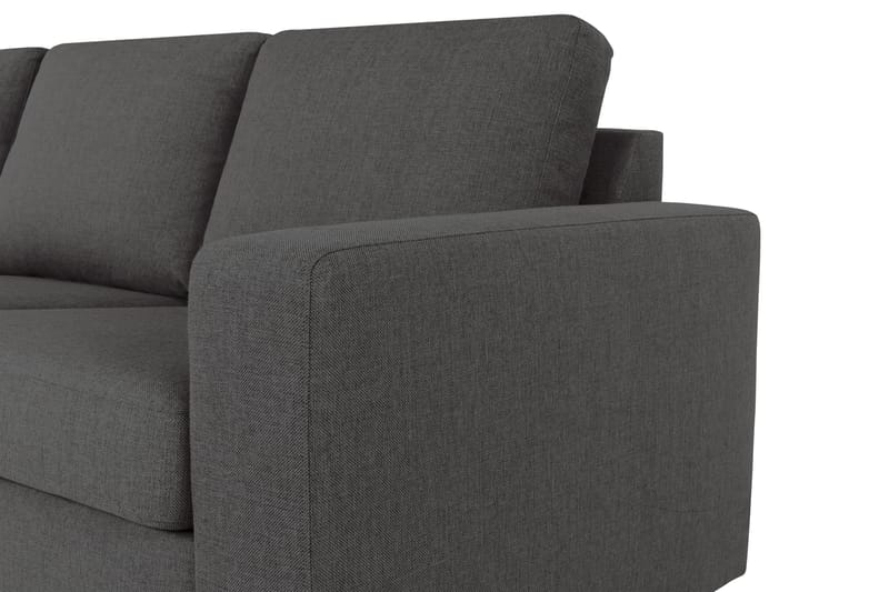 Crazy 3-personers Venstrevendt L-formet Chaiselongsofa i Stof - Mørkegrå - Møbler - Sofaer - Sofa med chaiselong