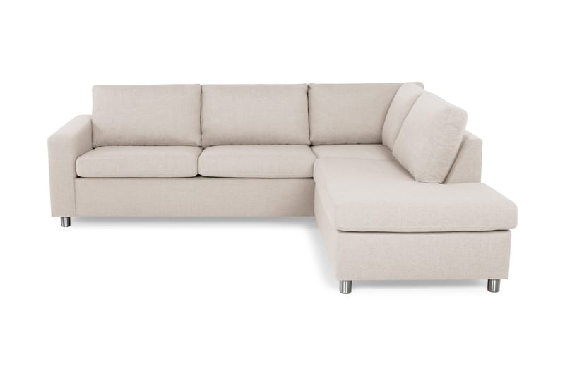 Crazy 3-personers Højrevendt L-formet Chaiselongsofa i Stof - Beige - Møbler - Sofaer - Sofa med chaiselong
