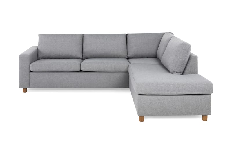 Crazy 3-personers Højrevendt L-formet Chaiselongsofa i Stof - Grå - Møbler - Sofaer - Sofa med chaiselong