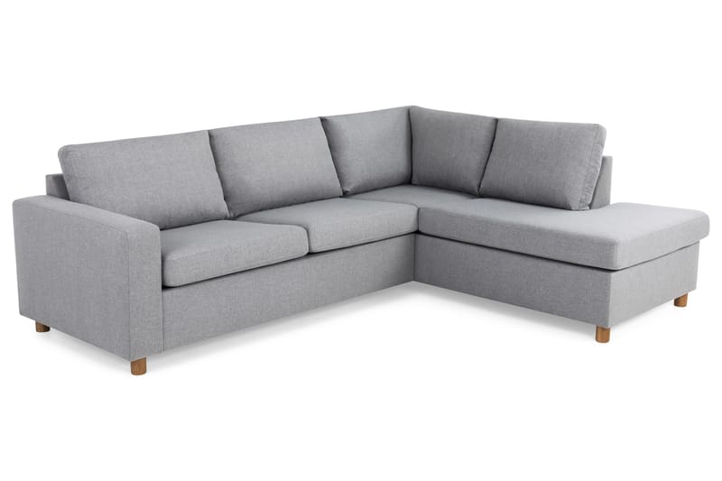 Crazy 3-personers Højrevendt L-formet Chaiselongsofa i Stof - Grå - Møbler - Sofaer - Sofa med chaiselong