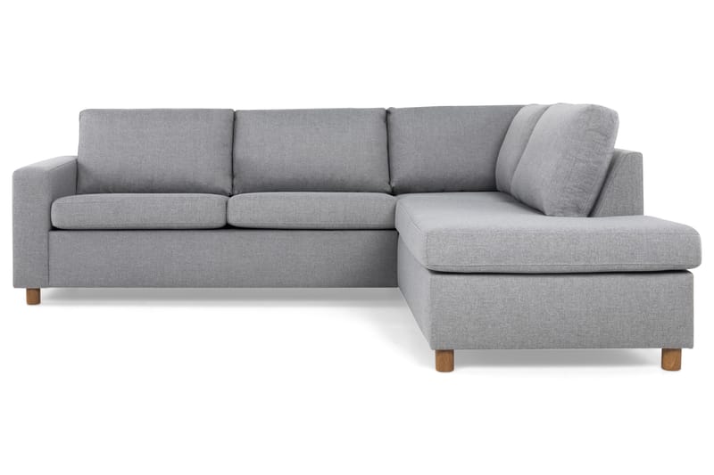 Crazy 3-personers Højrevendt L-formet Chaiselongsofa i Stof - Grå - Møbler - Sofaer - Sofa med chaiselong