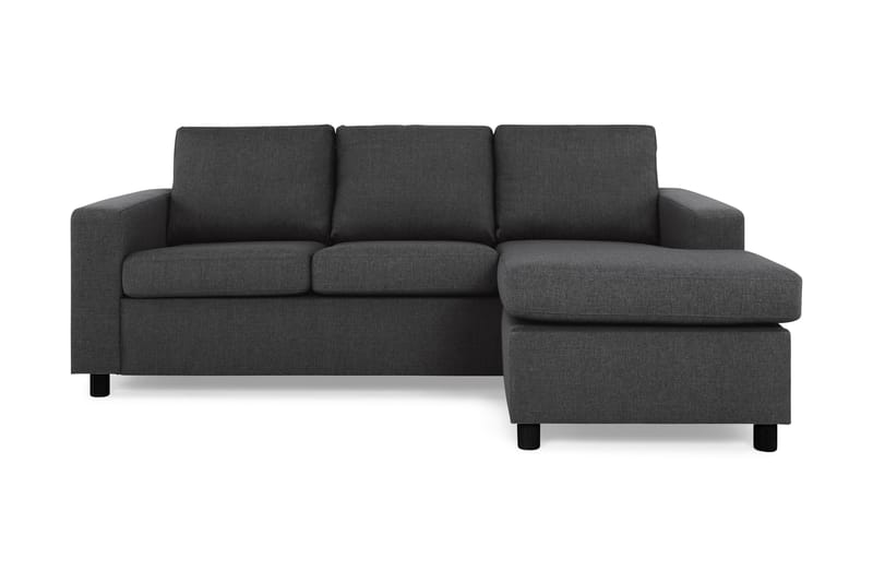 Crazy 3-personers Vendbar L-formet Chaiselongsofa i Stof - Antracit - Møbler - Sofaer - Sofa med chaiselong