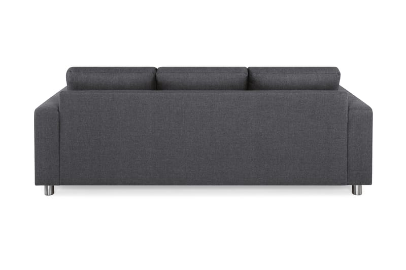 Crazy 3-personers Vendbar L-formet Chaiselongsofa i Stof - Mørkegrå - Møbler - Sofaer - Sofa med chaiselong
