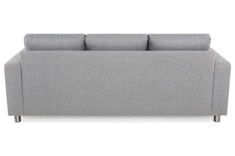 Crazy 3-personers Vendbar L-formet Chaiselongsofa i Stof - Grå - Møbler - Sofaer - Sofa med chaiselong