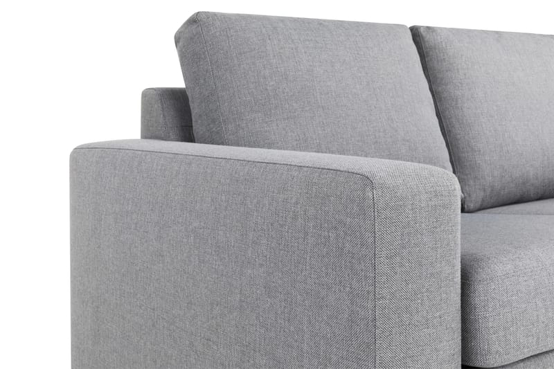 Crazy 3-personers Vendbar L-formet Chaiselongsofa i Stof - Grå - Møbler - Sofaer - Sofa med chaiselong