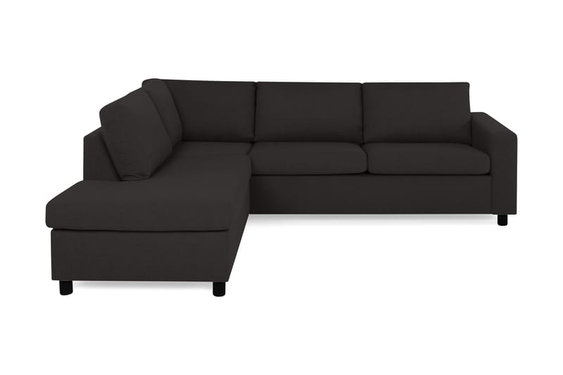 Crazy 3-personers Venstrevendt L-formet Chaiselongsofa i Stof - Antracit - Møbler - Sofaer - Sofa med chaiselong