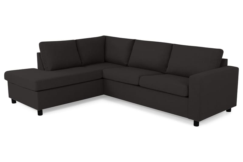 Crazy 3-personers Venstrevendt L-formet Chaiselongsofa i Stof - Antracit - Møbler - Sofaer - Sofa med chaiselong