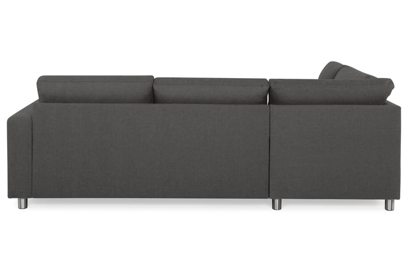Crazy 3-personers Venstrevendt L-formet Chaiselongsofa i Stof - Mørkegrå - Møbler - Sofaer - Sofa med chaiselong