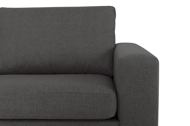Crazy 3-personers Venstrevendt L-formet Chaiselongsofa i Stof - Mørkegrå - Møbler - Sofaer - Sofa med chaiselong