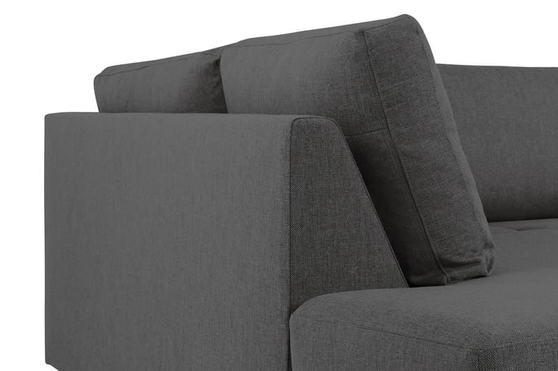 Crazy 3-personers Venstrevendt L-formet Chaiselongsofa i Stof - Mørkegrå - Møbler - Sofaer - Sofa med chaiselong