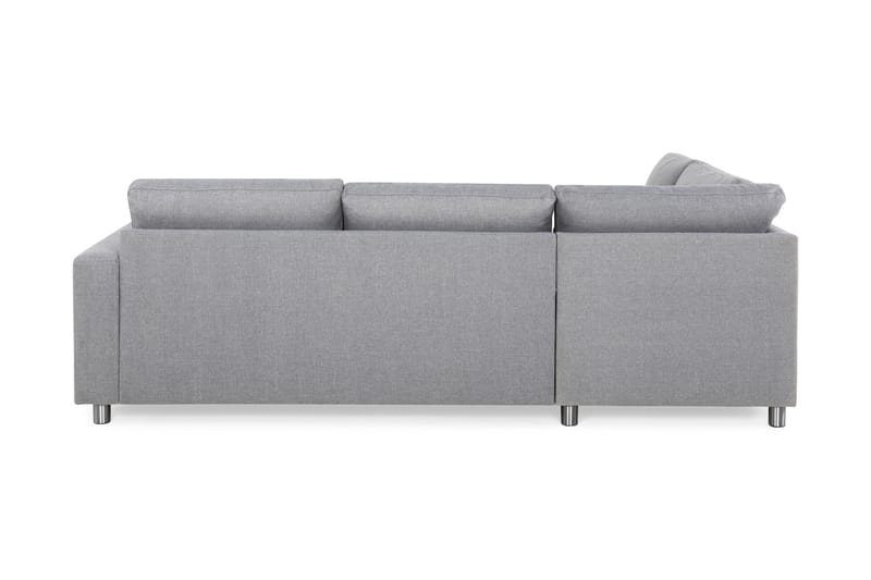 Crazy 3-personers Venstrevendt L-formet Chaiselongsofa i Stof - Grå - Møbler - Sofaer - Sofa med chaiselong