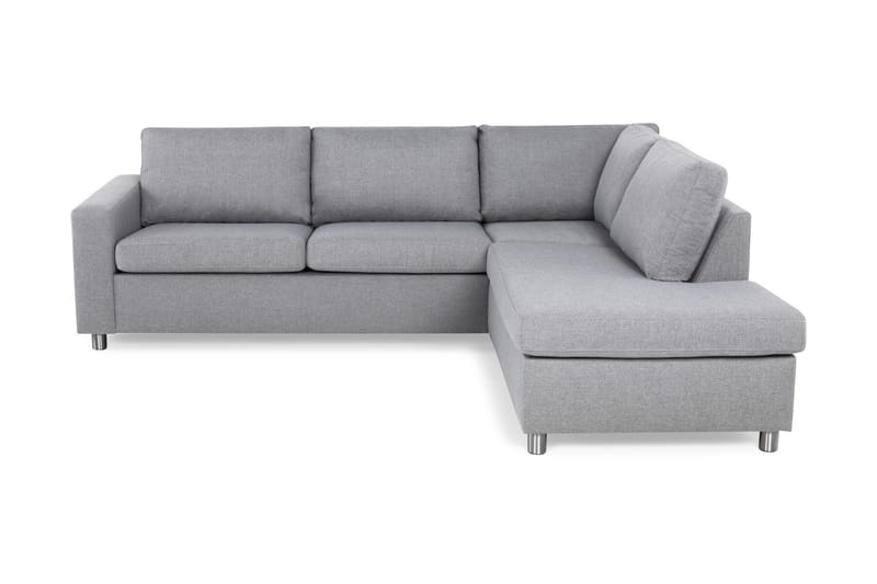 Crazy 3-personers Højrevendt L-formet Chaiselongsofa i Stof - Grå - Møbler - Sofaer - Sofa med chaiselong