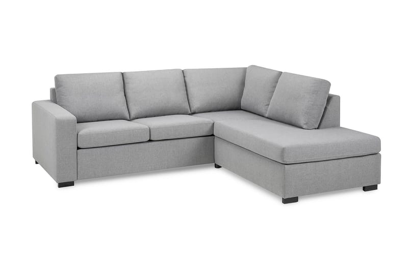 Crazy 3-personers Højrevendt L-formet Chaiselongsofa i Stof - Grå - Møbler - Sofaer - Sofa med chaiselong - 2-personer sofa med chaiselong