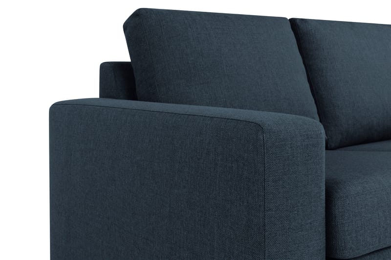 Crazy 3-personers Vendbar L-formet Chaiselongsofa i Stof - Blå - Møbler - Sofaer - Sofa med chaiselong