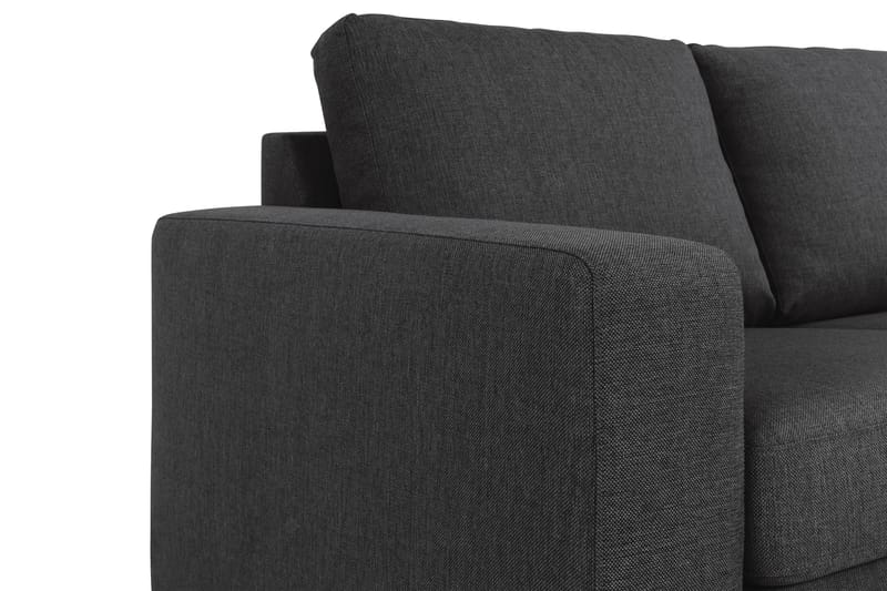 Crazy 3-personers Vendbar L-formet Chaiselongsofa i Stof - Antracit - Møbler - Sofaer - Sofa med chaiselong